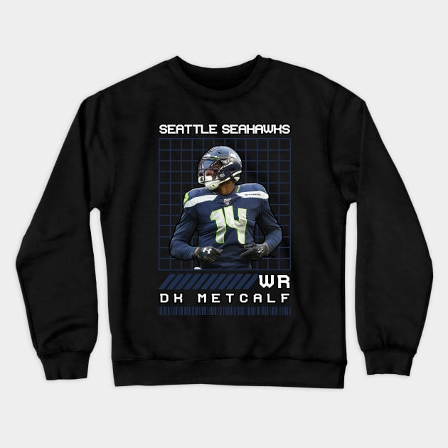 DK METCALF - WR - SEATTLE SEAHAWKS Crewneck Sweatshirt by Mudahan Muncul 2022